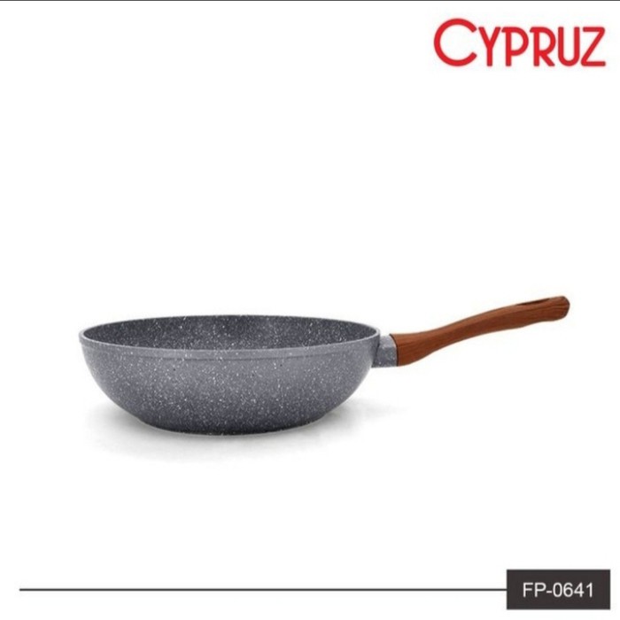 Fry Pan Wok Marble Induksi Cyprus 24cm Wajan Wok Cypruz FP-0641