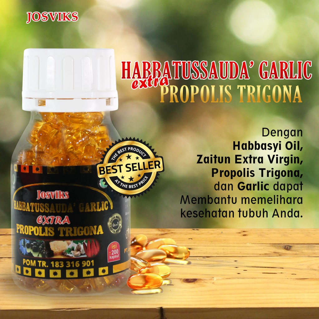 Habbatussauda Garlic Extra Propolis Trigona Josviks 200 Kapsul Untuk Menjaga Kesehatan Dan Imun Indonesia
