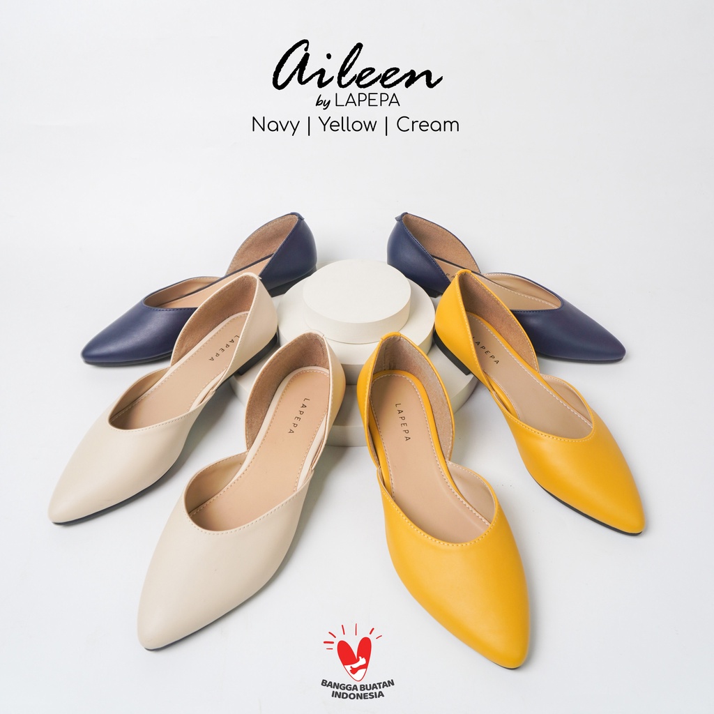 AVLINSTORE - tipe AILEEN Sepatu Flat Shoes Wanita Sepatu Kantor Casual Kekinia