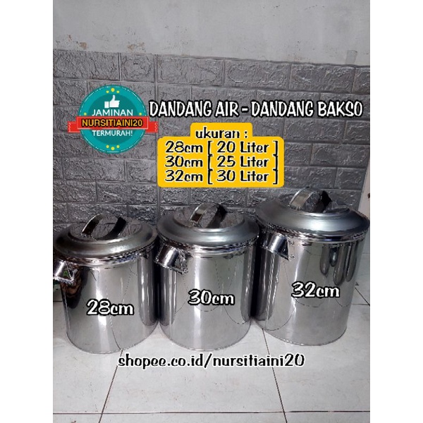 Panci mie ayam/soto / Dandang bakso stainless / Panci air / Dandang bubur