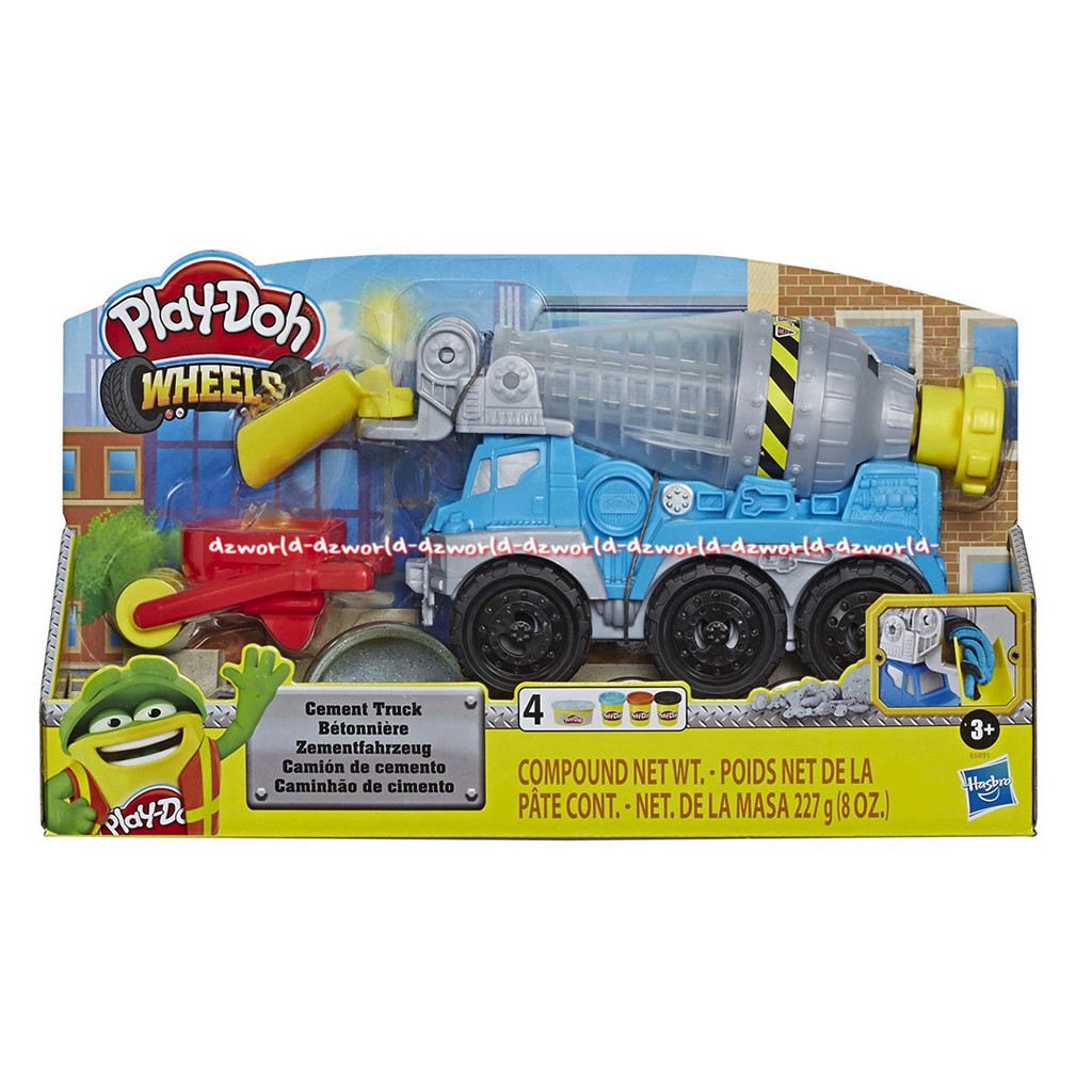 Play-Doh Wheell Cement Truck Mainan PlayDoh Mobil Truk Semen Dengan Cetakan