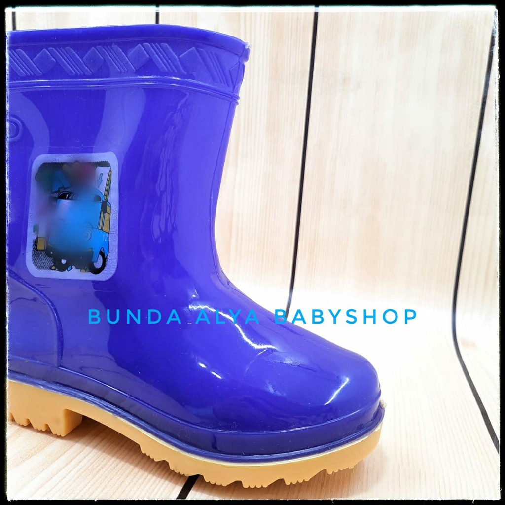 Sepatu Boots Air Anak Laki Laki 1 - 4 Tahun Bus Lengkap SIze Sepatu Boots Hujan Anak Cowok Tahan Air Ungu  Size 26 - 35