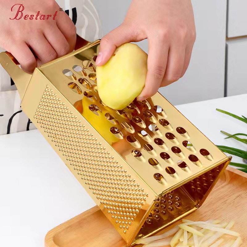 Parutan Grater Menara Pemarut Peeler Sayur Buah 4 in 1 Stainless Steel