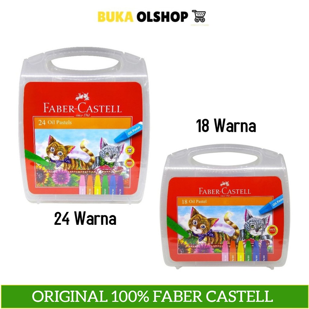 

Oil Pastel Faber Catell ECO Crayon 18 - 24 Warna Box Bening