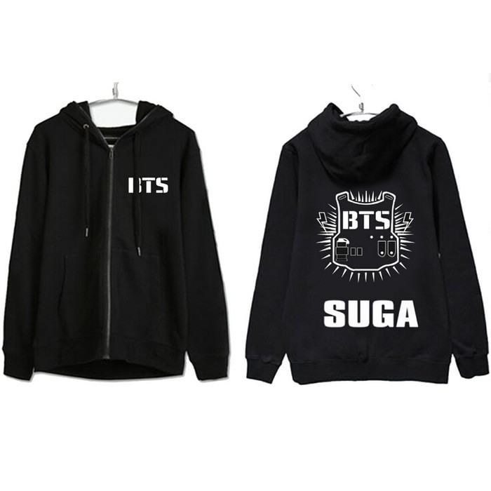 Hoodie Zipper BTS SUGA