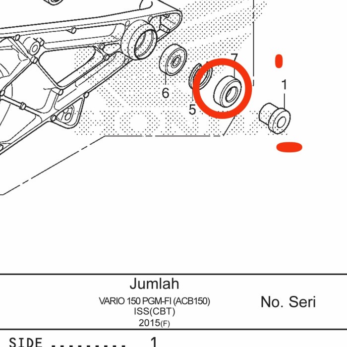 SIL SEAL DUST SEAL SWING ARM RODA BELAKANG DALAM VARIO 125 150 PCX 160 25x40x5