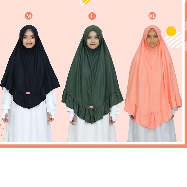 ♥ Khayr Moswear Hijab Aluna Bergo Instant Syar'i ➦