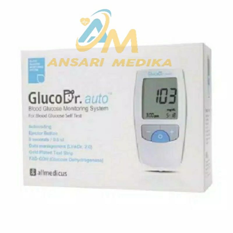 GLUCO DR AUTO AGM-4000 ALAT CEK GULA DARAH PLUS STRIP 25 PCS