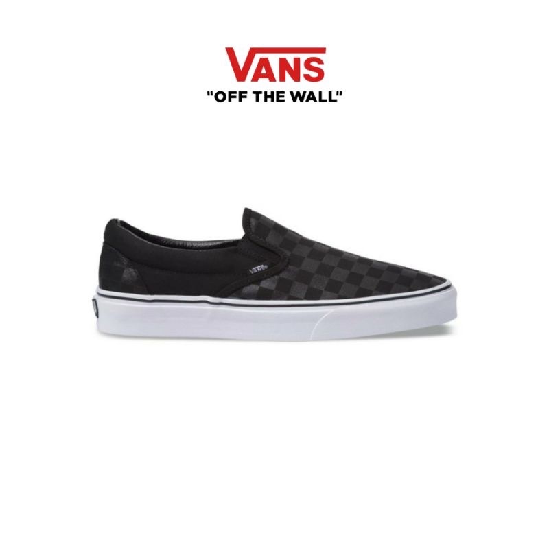 Vans Slip On Classic Checkerboard Black Black Original