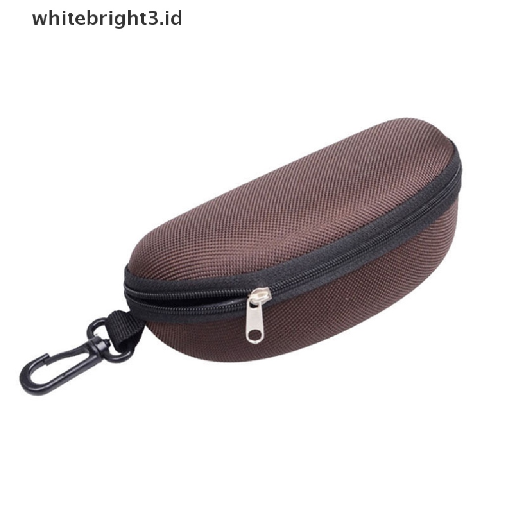 (whitebright3.id) Hard Case Pelindung Kacamata Hitam Portable Dengan Resleting
