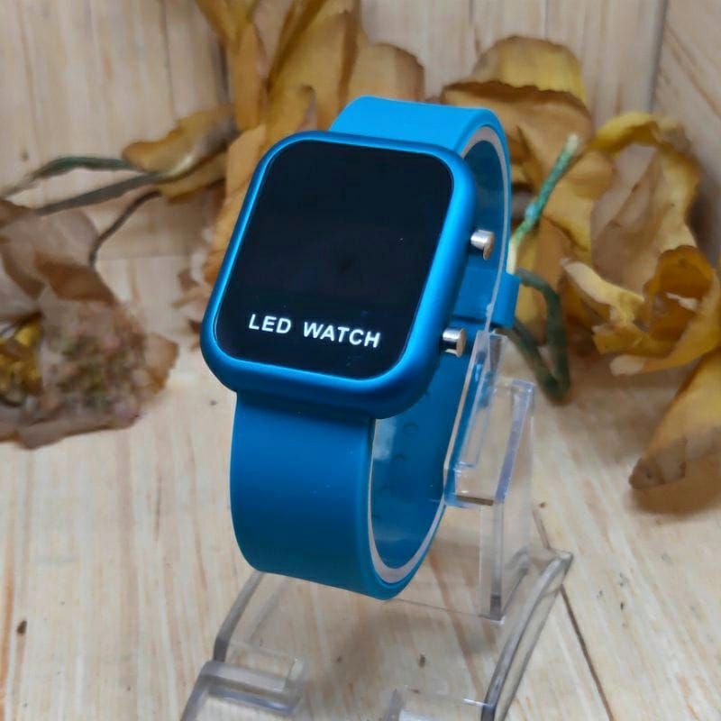 led watch Digital Persegi Panjang Unisex tangan look wanita/pria black full fre btree cadangan bisa bayar di tempat dan tahan air