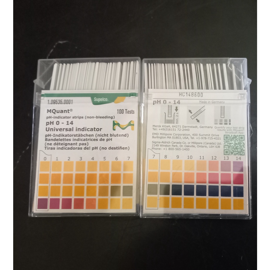 Indikator pH universal Merck ori 100 strip