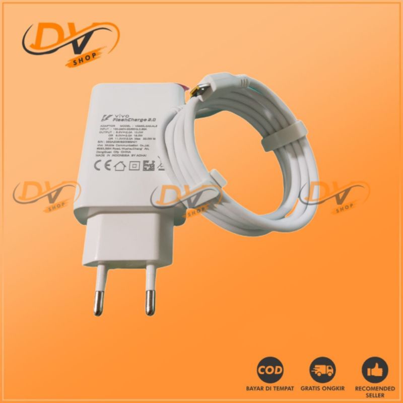 Charger Vivo Original 100% Fast Charging 9V-2A / Charger Vivo V11 V9 V7 V5 V5max V3max Y95 Y91 Y71