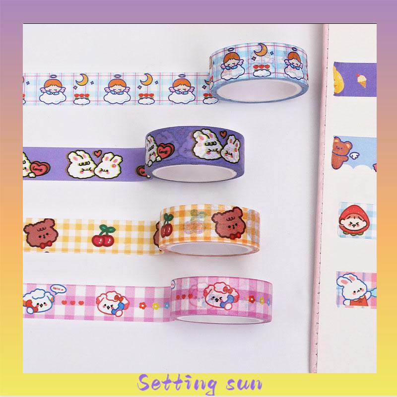 1 Pc Hewan Lucu Washi Tape Decor Masking Tape Jurnal Scrapbook Dekorasi DIY TN