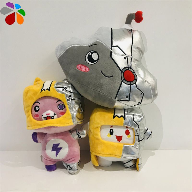 Lankybox Mainan Boneka Stuffed Plush Ikan Hiu Cyborg Mekanik 20-50cm Untuk Anak Perempuan