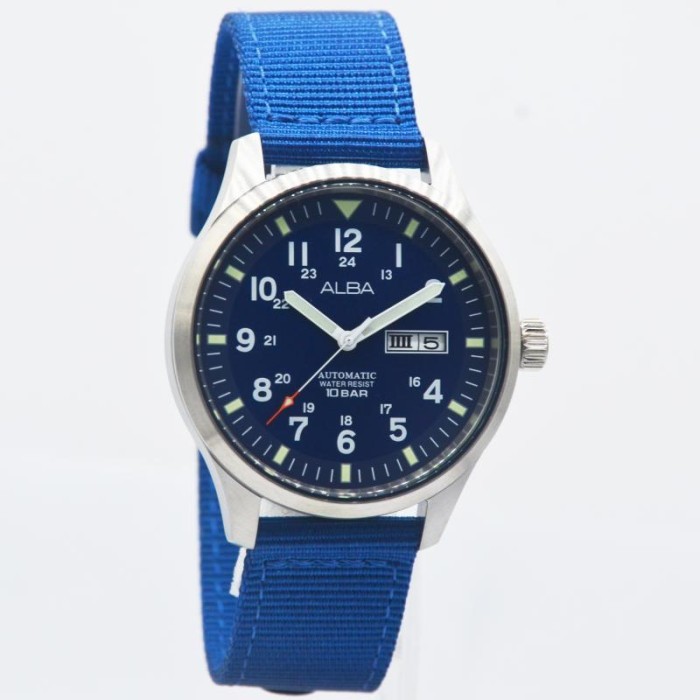 Jam Tangan Pria Alba AL4219X1 Automatic Leather Kulit Original Murah