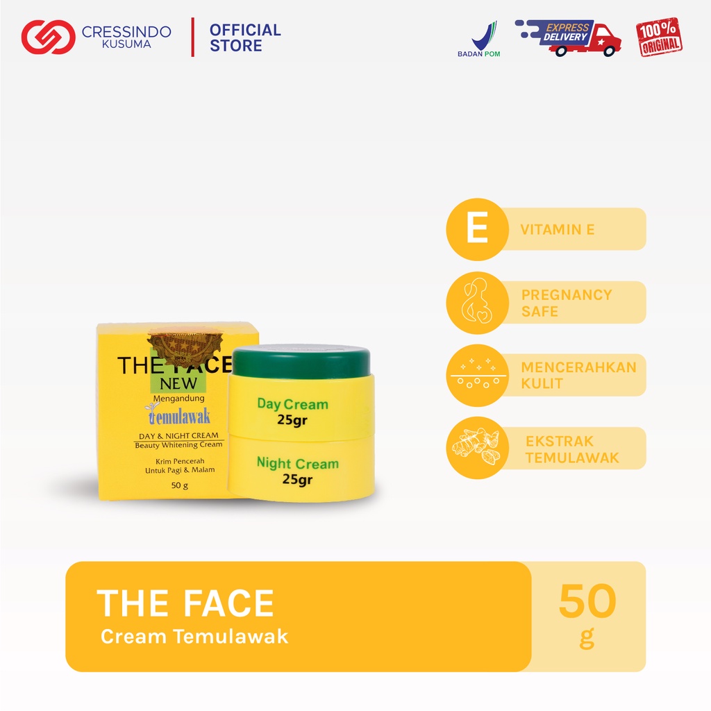 THE FACE Temulawak Day &amp; Night Cream 50gr