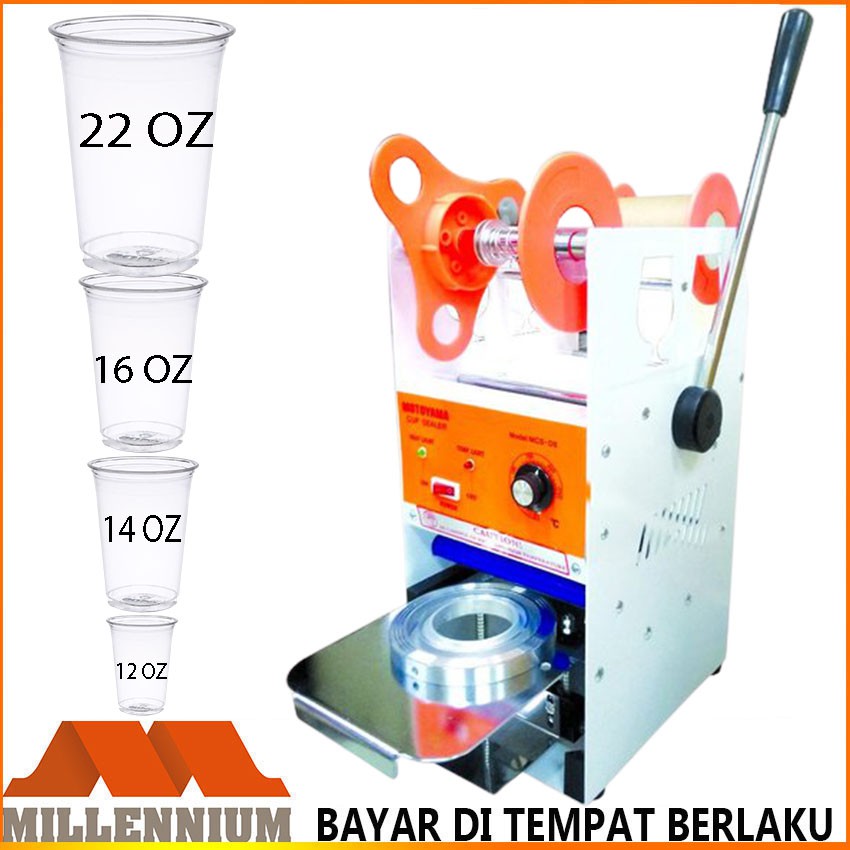 Mesin Cup Sealer Alat Pres Gelas Plastik Ukuran 12 14 18 22 OZ ( PROMO )
