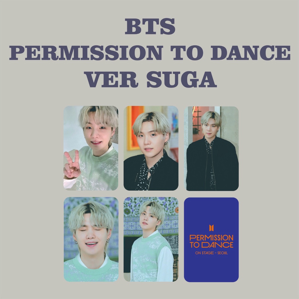 PHOTOCARD BTS PERMISSION TO DANCE MPC JUNGKOOK V JIMIN JHOPE SUGA JIN RM