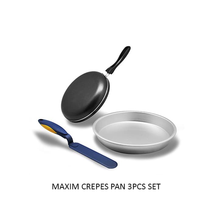 Maxim Crepes Pan Wajan Teflon Set 3 buah Crepes Maker