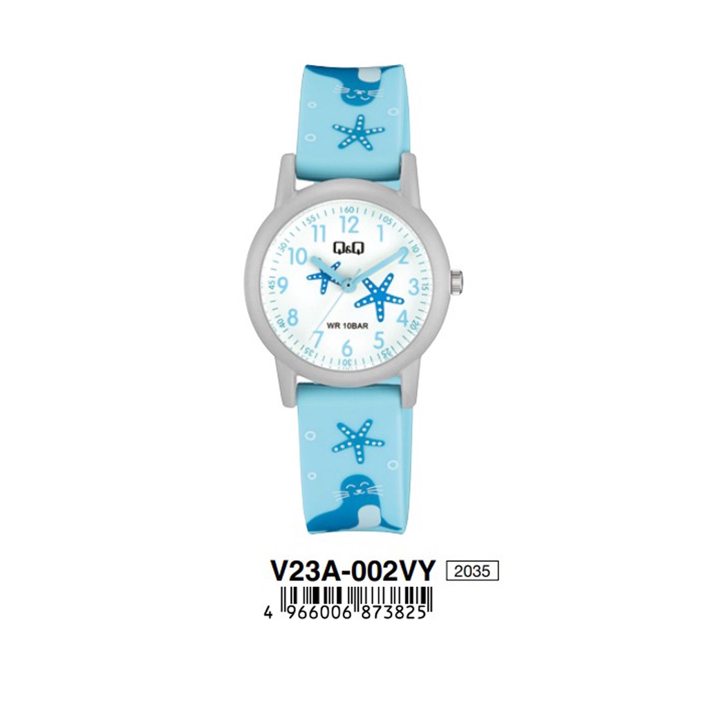 SALE Jam Tangan Anak Lucu Colorful Motif Rubber Analog Original Q&amp;Q QNQ QQ V23A Series