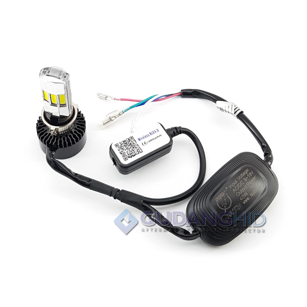 Lampu LED Motor 6 Sisi RGB AC DC 35W 6 Mata 100% ORI RTD M02M RGB APP