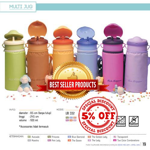 Tulipware Multi Jug / Tempat Minum / Tempat Minuman / Botol Minum / Botol Minuman olahraga