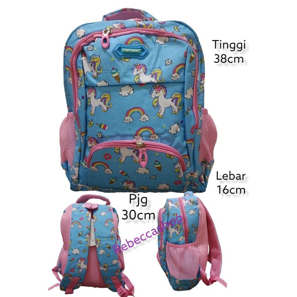 TAS RANSEL ANAK PEREMPUAN TAS ANAK SD SMP Gratis gantungan Tas import 100%