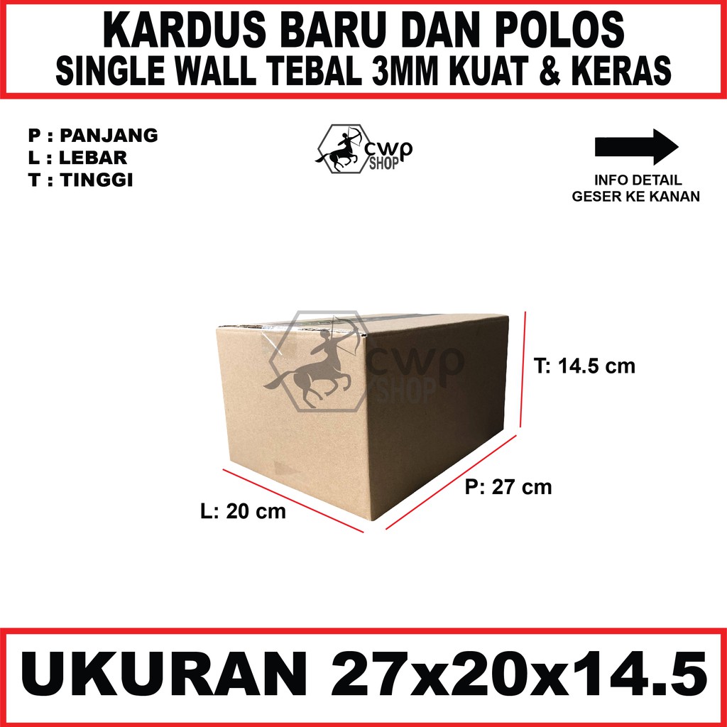

Kardus Box Karton Polos Uk 27x20x14.5
