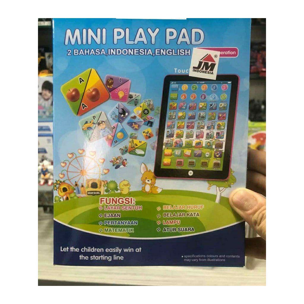 Mini Playpad Edukasi - MAINAN TABLET EDUKASI - 2 BAHASA