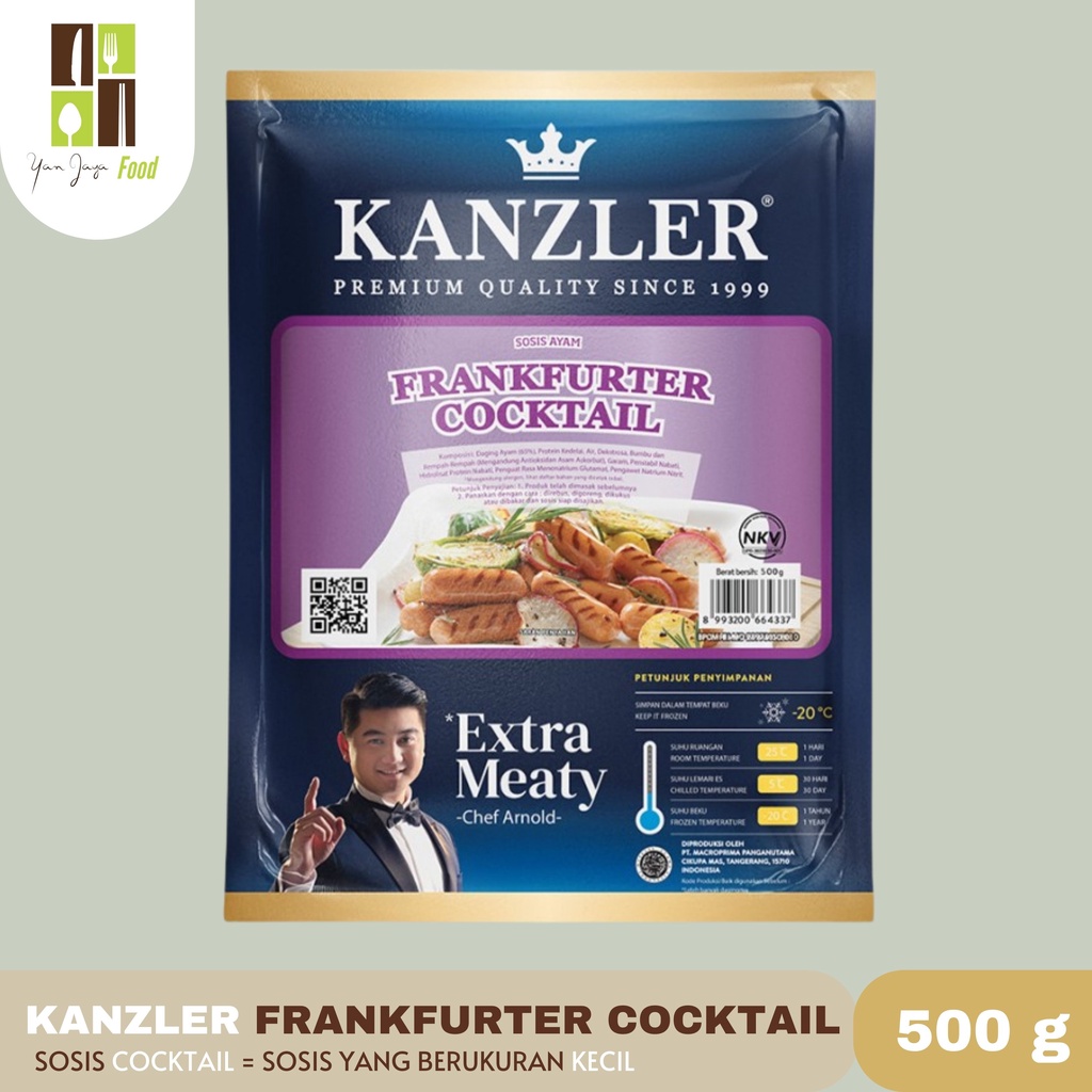 KANZLER FRANKFURTER COCKTAIL 500GR / GARLIC 300GR / CHEESE 360GR