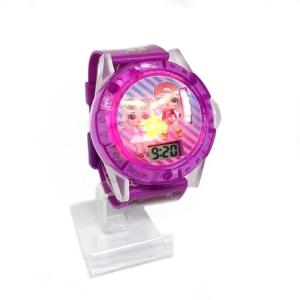 Super Sale! JAM TANGAN ANAK PEREMPUAN LOL PROYEKTOR LAMPU HOLOGRAM DIGITAL MUSIK