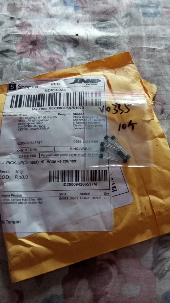 10pcs Sensor Hall Effect 49e Coaelement Oh49e Ss49e Hall