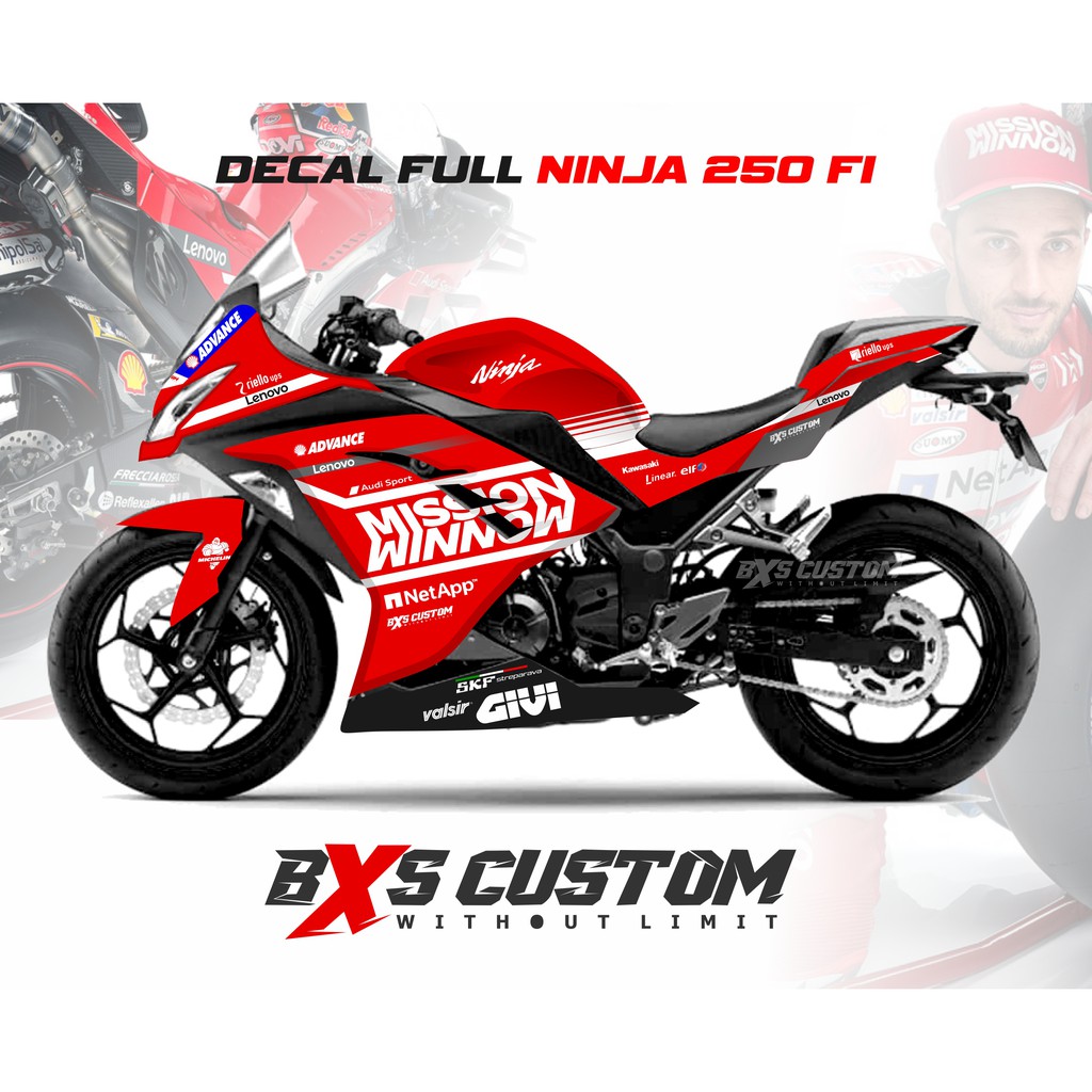 DECAL FULL NINJA FI 250 Livery Mission Winnow