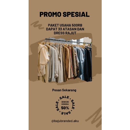 Paket Usaha Baju atasan dan dress rajut 500rb