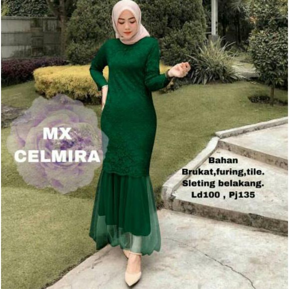 (kode-234) (COD) MAXI CELMIRA BRUKAT DUYUNG RESTOCK/ MAXI DUYUNG BRUKAT / MAXI LEBARAN / 
