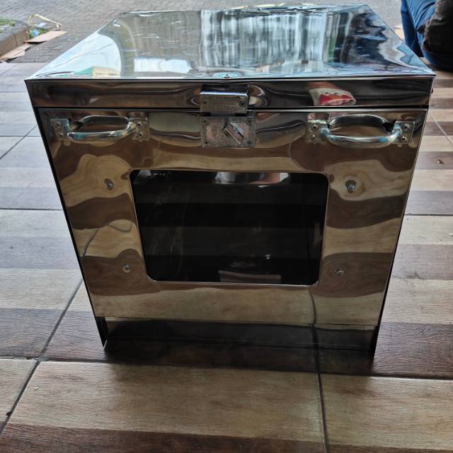 Oven Kue / Oven Tangkring Kompor / Oven Stainless Steel UK 40 x 40 cm tanpa loyang