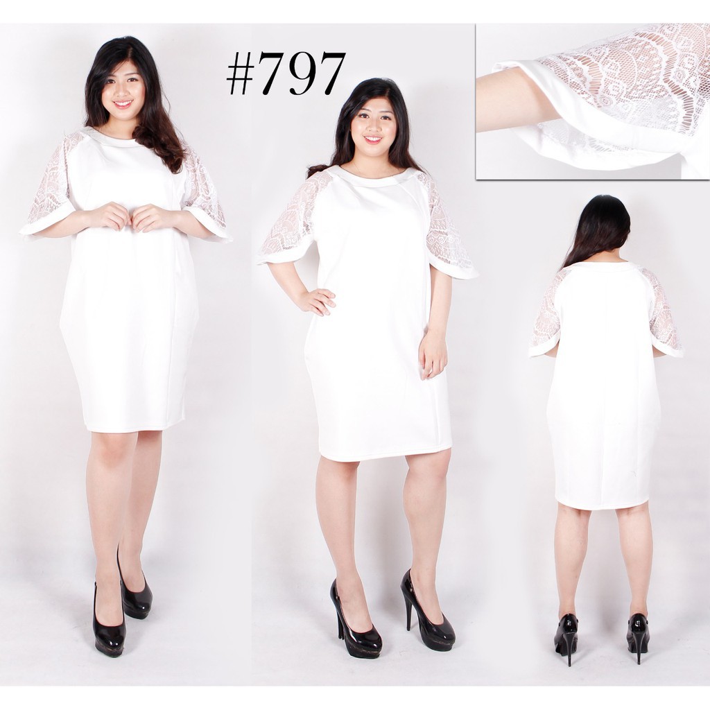 Hanbai -  Vaska Dress kombi brokat JUMBO 797