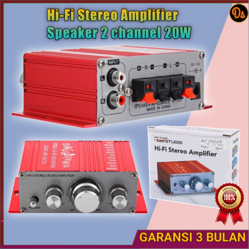 PROMO Hi-Fi Stereo Amplifier Speaker 2 channel 20W HY-2001 Power amplifier mini hifi amplifier power amplifier stereo ampli mini power amplifier murah TaffSTUDIO OMSKBJREOMAD70BK