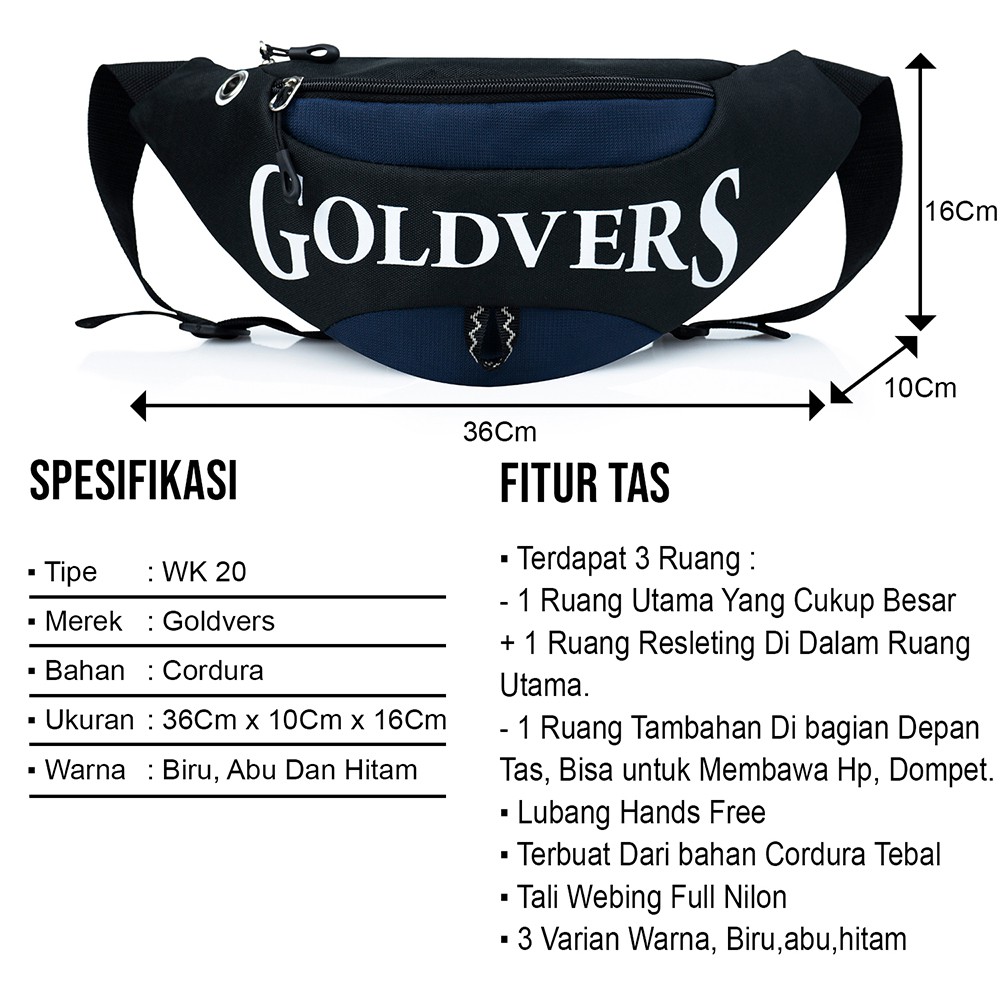 Tas Slempang Dada Fashion Pria Selempang Pria Wanita Sling Bag Pria Kekinian-Goldiesbags