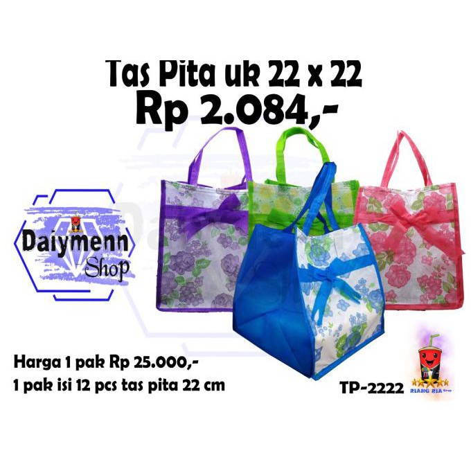 

Hanya Disini] Tas Spoundbond 22 X 22Cm @12Pcs Goodie Bag Tas Kain Handle Dus Makanan - Random