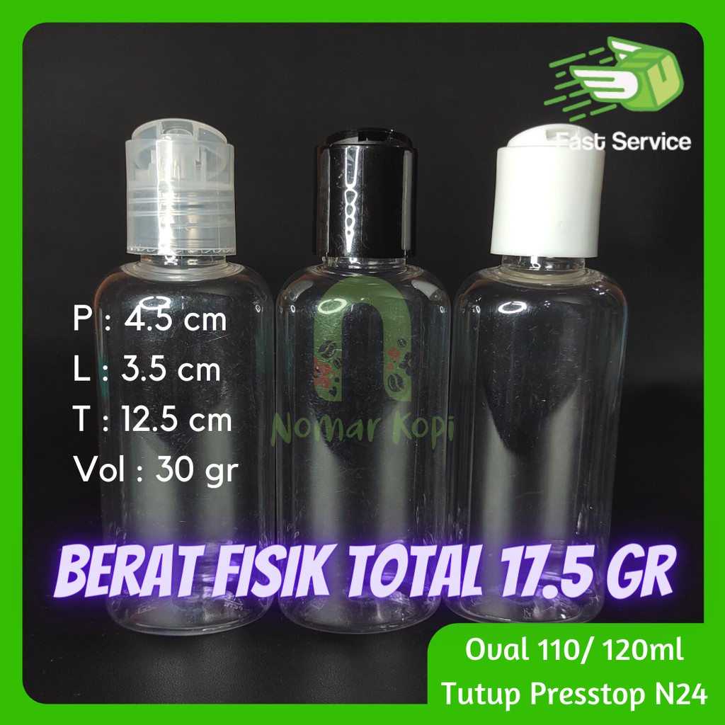 Botol 120ml ( 100ml Extra ) Presstop