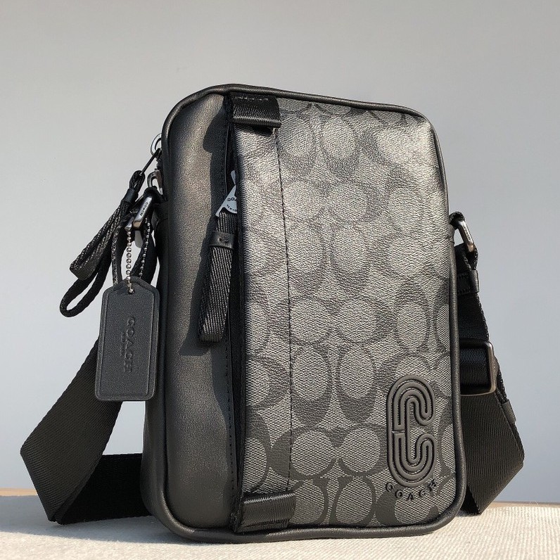 Asli Coach 6788 Tas PriaTas Selempang、kulit PV Ctas pundak、tas selempang pria import Pola C besar