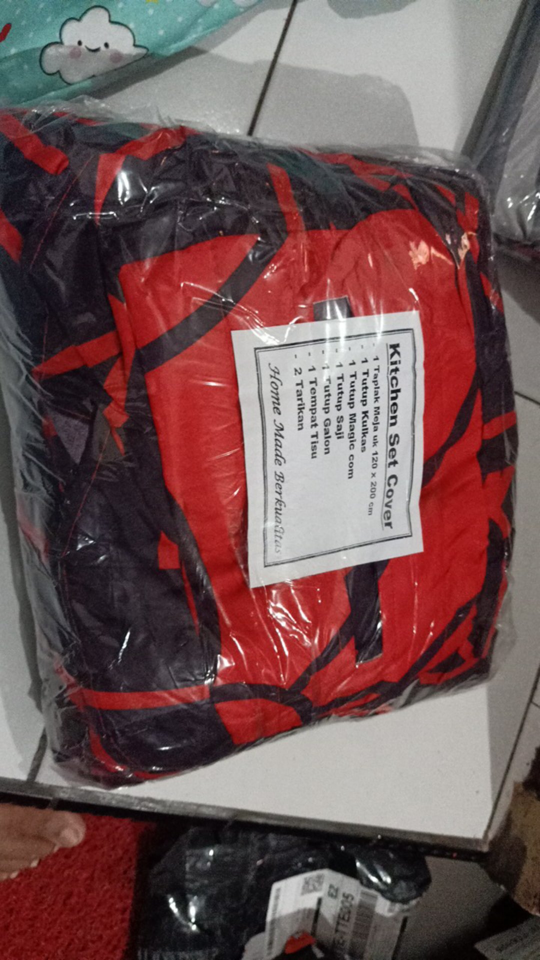 Taplak Meja/kitchensett/cover Kulkas Motif Sakura