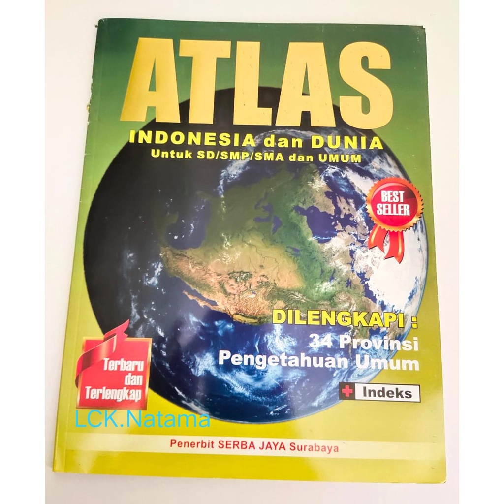 

Atlas Indonesia dan Dunia uk.31x24cm untuk SD/SMP/SMA dan UMUM isi 96lembar