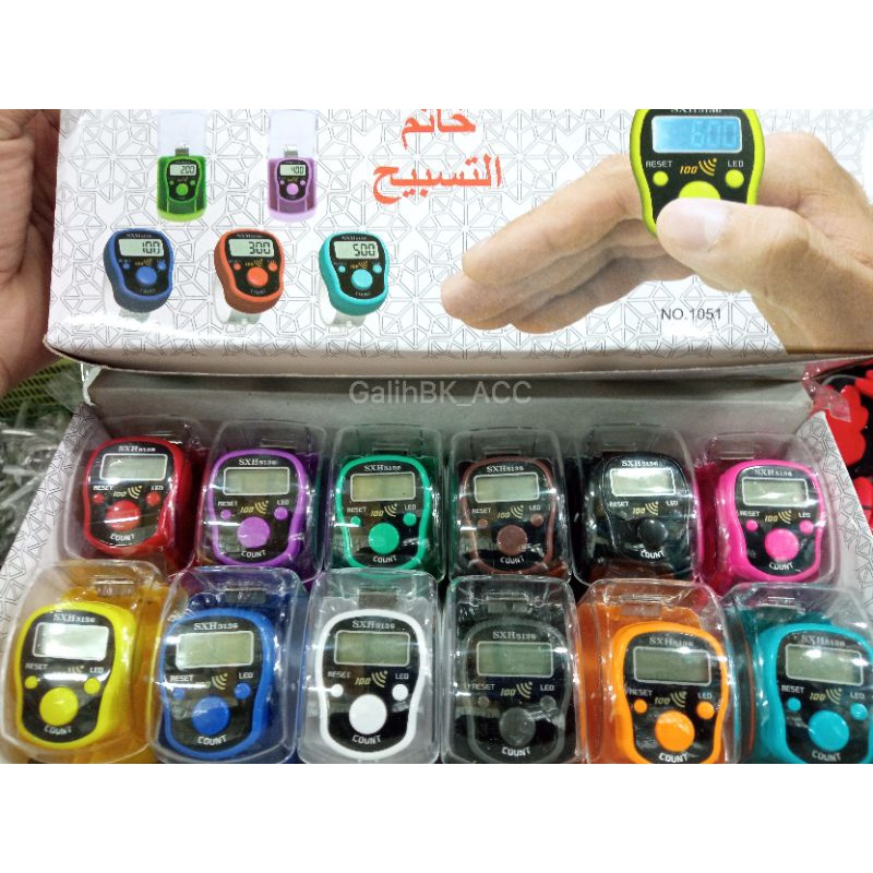 (1LUSIN) tasbih digital ALARM LED SHX5136/tasbih digital alarm 100 akan bunyi
