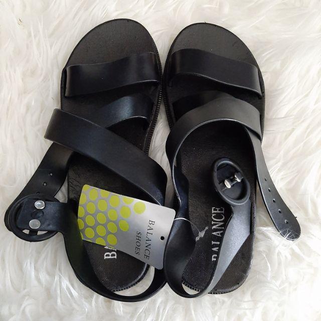 Sandal Gladiator Silang merek BALANCE Korea Style 3613 Import Premium-HITAM