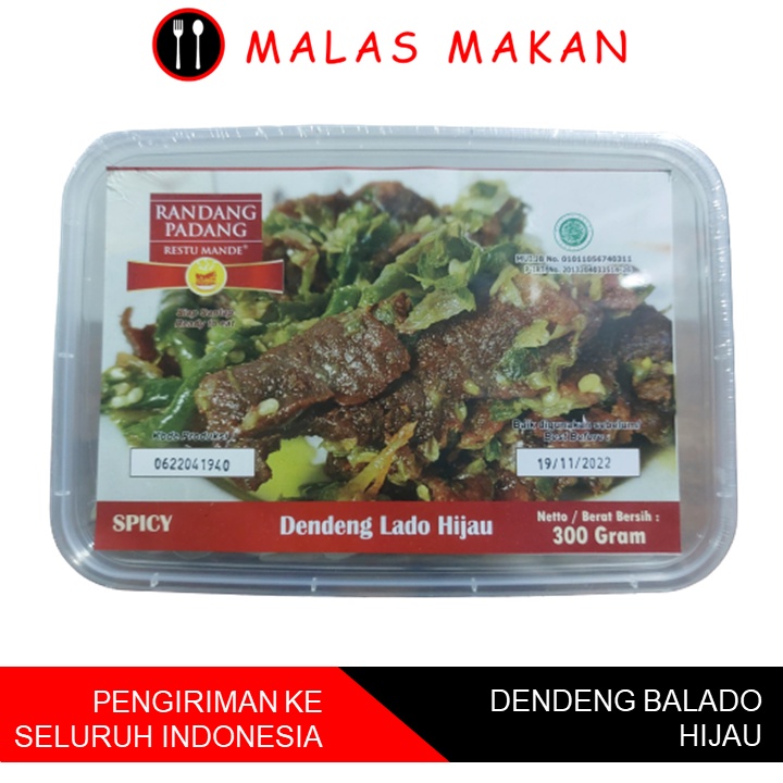 

Dendeng Lambok Balado Hijau Restu Mande 300gr