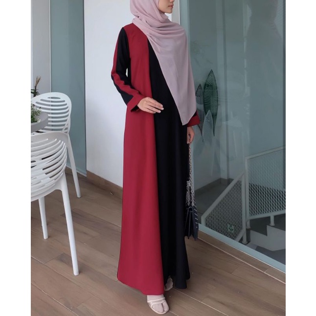 Preloved Renjana Dress Azmiza Official Original- Maroon L