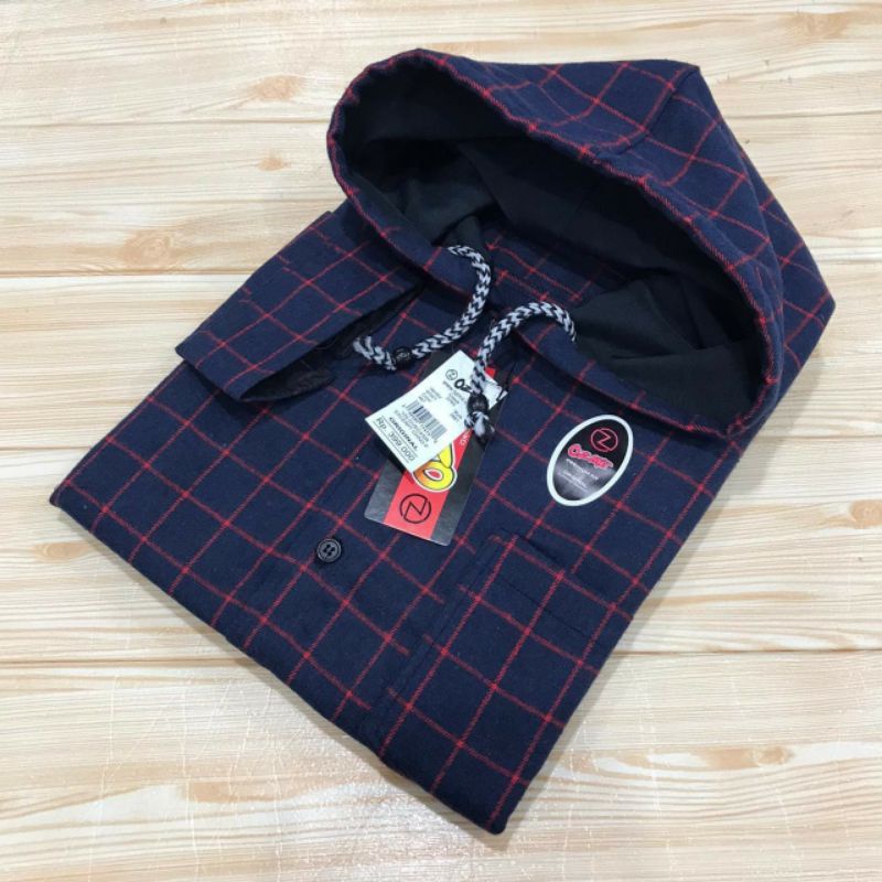 [COD] Kemeja Flanel Hoodie-model unisex pria dan wanita-kemeja flannel-kemeja kotak kotak